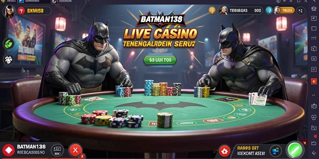 Screenshot utama BATMAN138 menampilkan dealer langsung dan tabel permainan yang menarik.