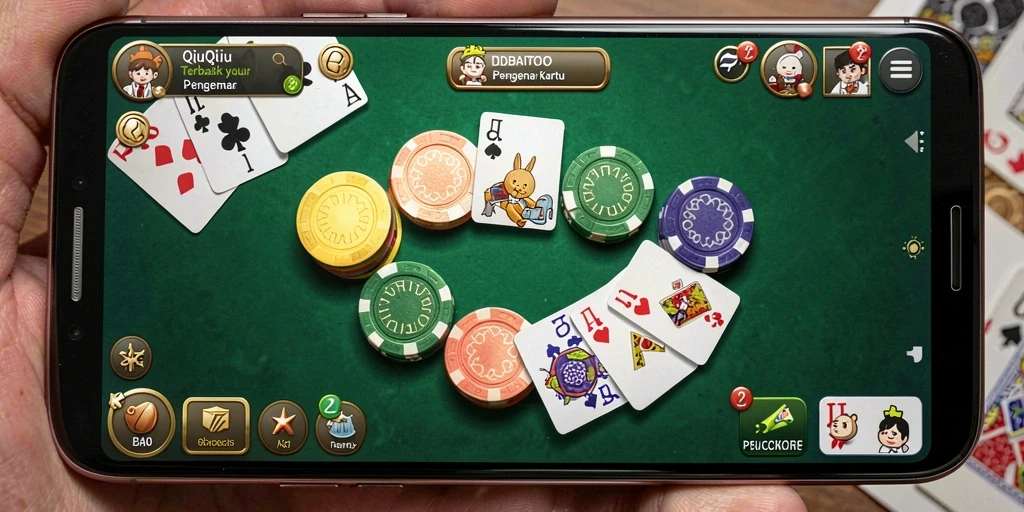 Screenshot DUBAITOTO menampilkan gameplay QiuQiu yang seru.