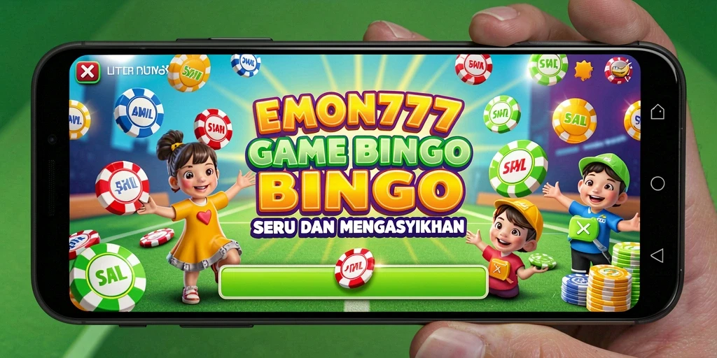 Screenshot permainan EMON777 menunjukkan antusiasme pemain Bingo.