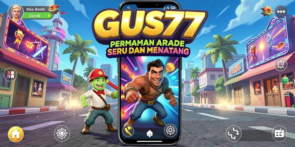 Tampilan gameplay GUS77 dengan aksi seru dalam level Arcade.