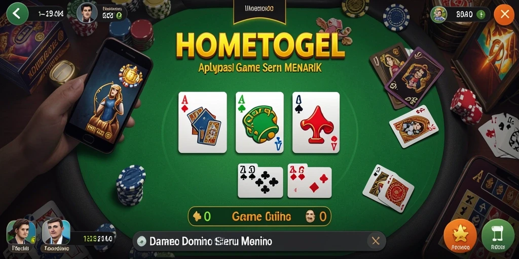 Tampilan gameplay seru dalam aplikasi HOMETOGEL yang penuh warna.