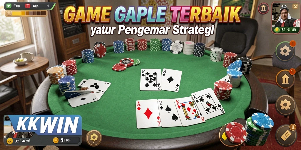 Tampilan gameplay Gaple yang seru dan interaktif di KKWIN.