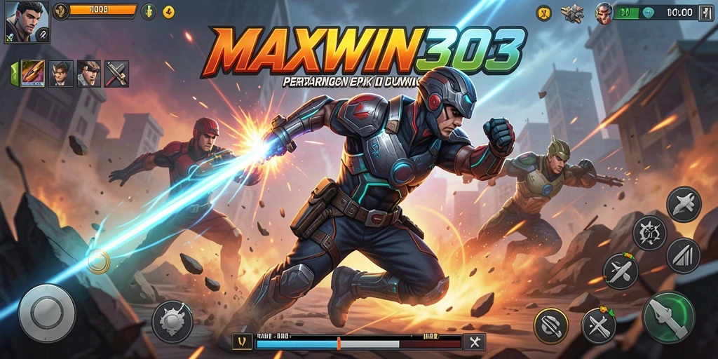 Tampilan pertarungan epik dalam gameplay MAXWIN303.