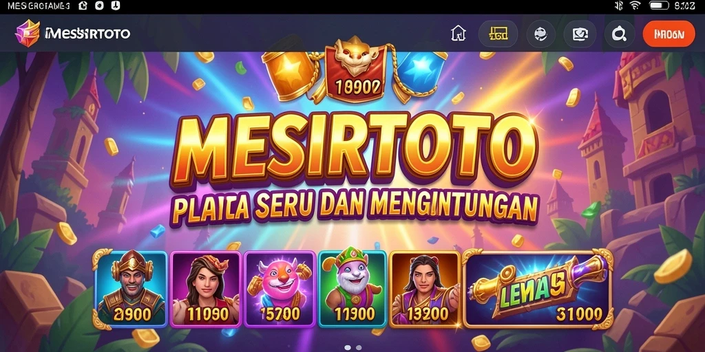 Tangkapan layar dari gameplay seru MESIRTOTO dengan berbagai slot menarik.