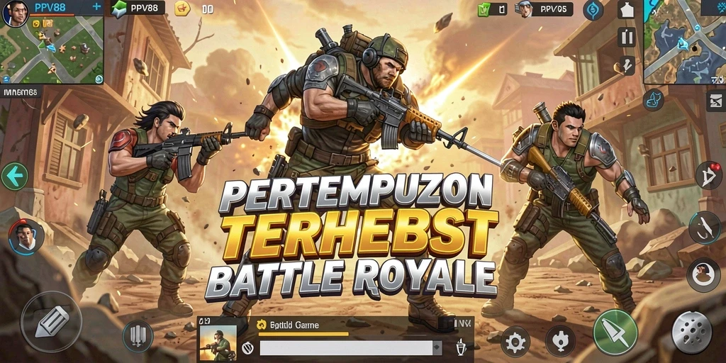 Tampilan gameplay PPV88 yang seru dalam pertarungan Battle Royale.
