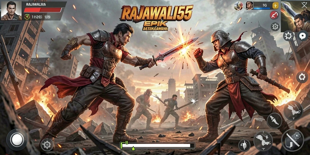 Tampilan gameplay seru dan grafis menawan di RAJAWALI55.