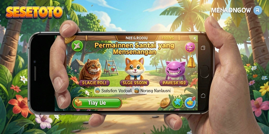 Tampilan menarik dari gameplay SESETOTO dengan suasana yang ceria.