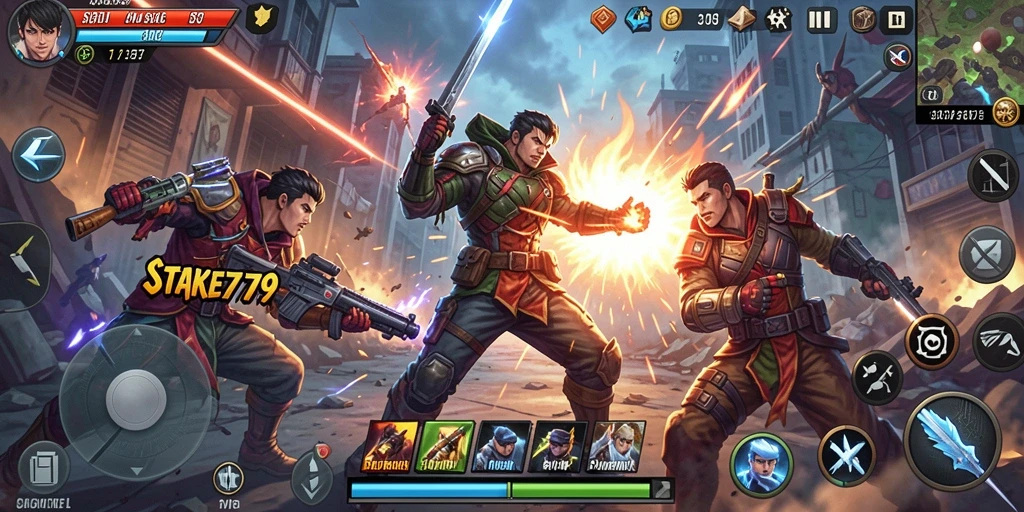 Tampilan gameplay aksi seru dari STAKE779 yang menampilkan pertarungan intens.